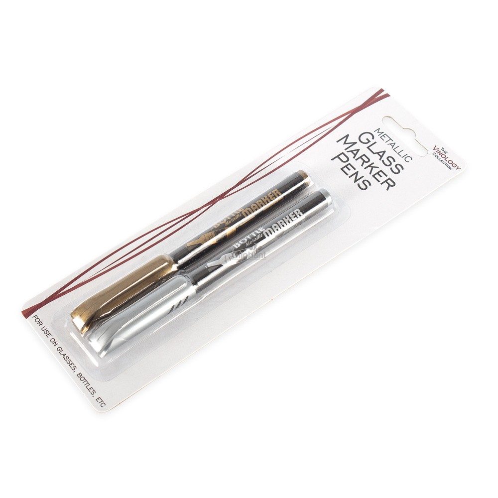 Vinology Metallic Glass Pens 2 Pk