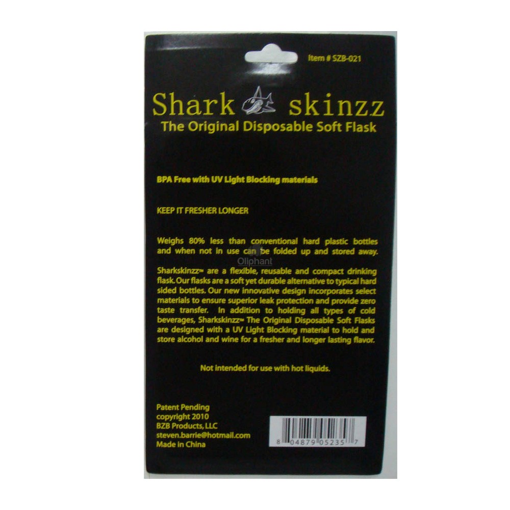 The Original SharkSkinzz Disposable Flask with Carabiner