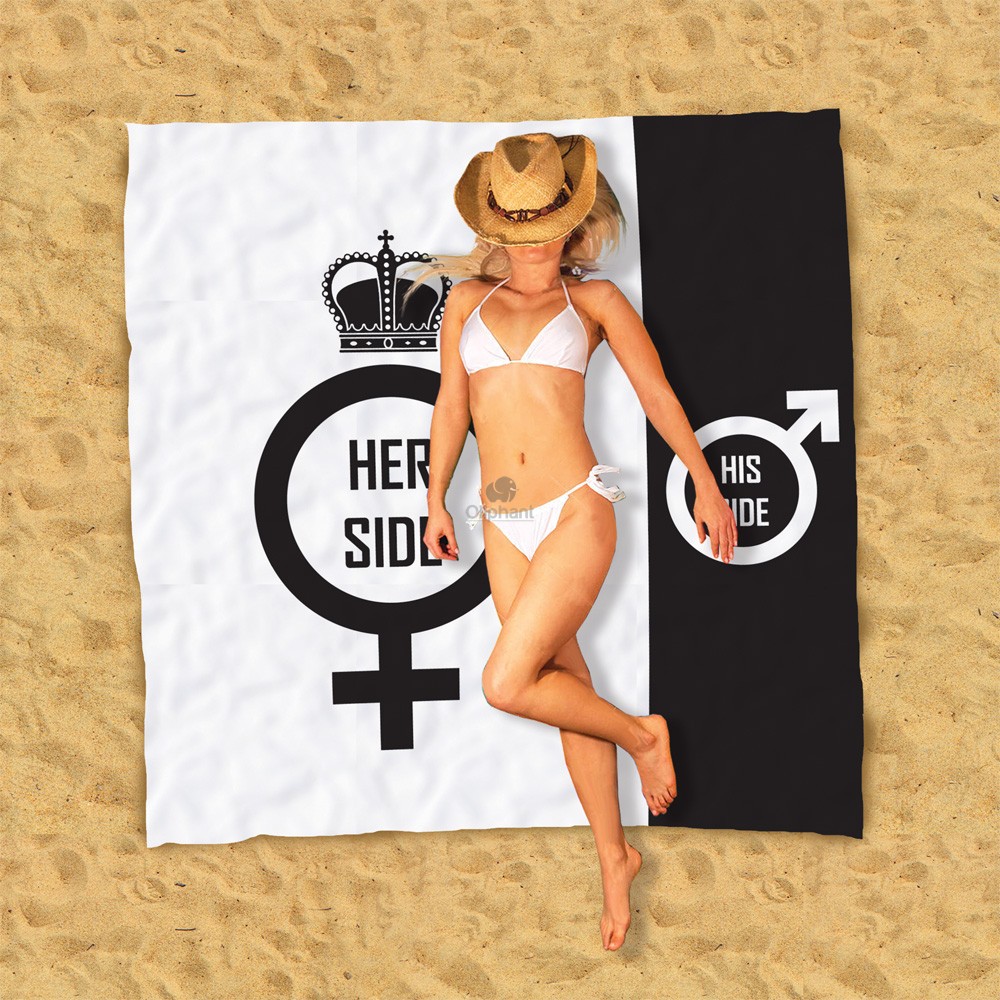 Giant His and Hers Microfibre Beach Towel