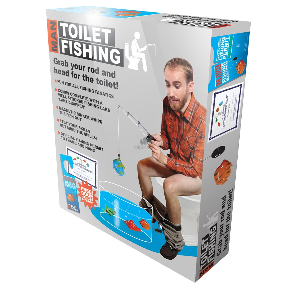 Man Toilet Fishing