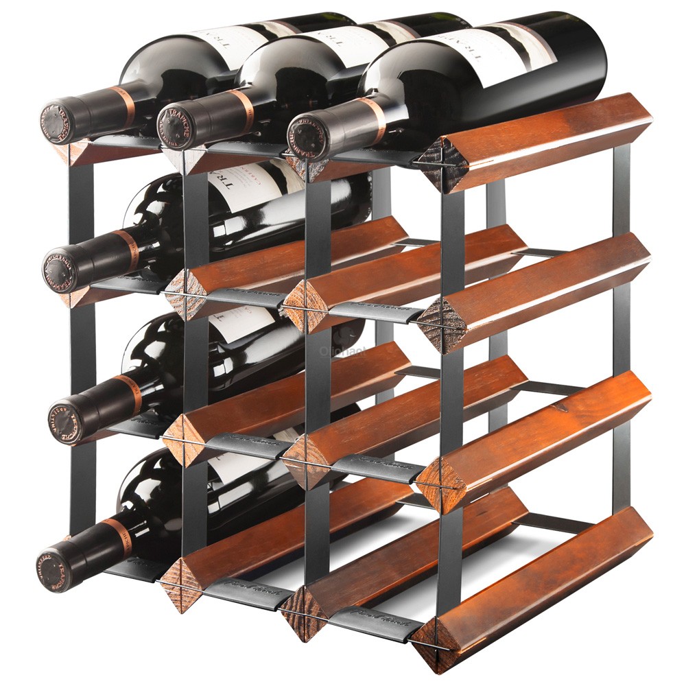 12 Bottle Assembled Maple Wine Rack