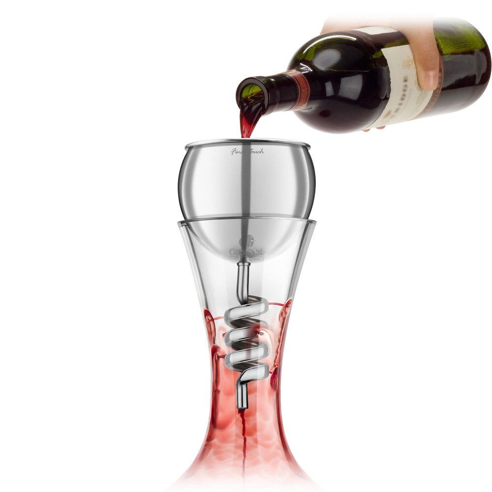 Final Touch Stainless Steel Twister Aerator for Decanters