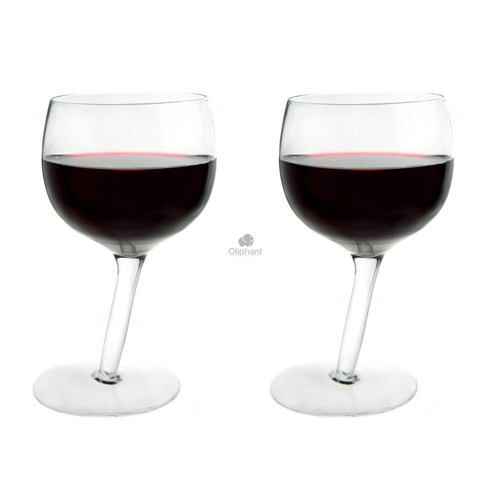 Bar Bespoke Tipsy Wine Glasses 2 Pack