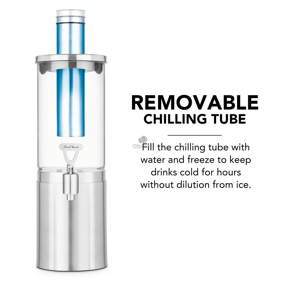 Final Touch 1.5L Stainless Steel & Glass Drinks Dispenser