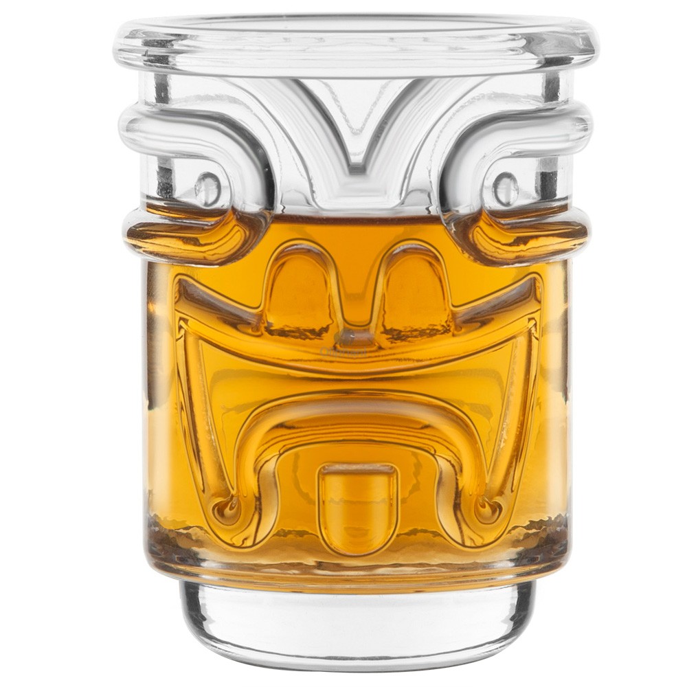 Final Touch Set of 4 Clear Tiki Shot Glasses