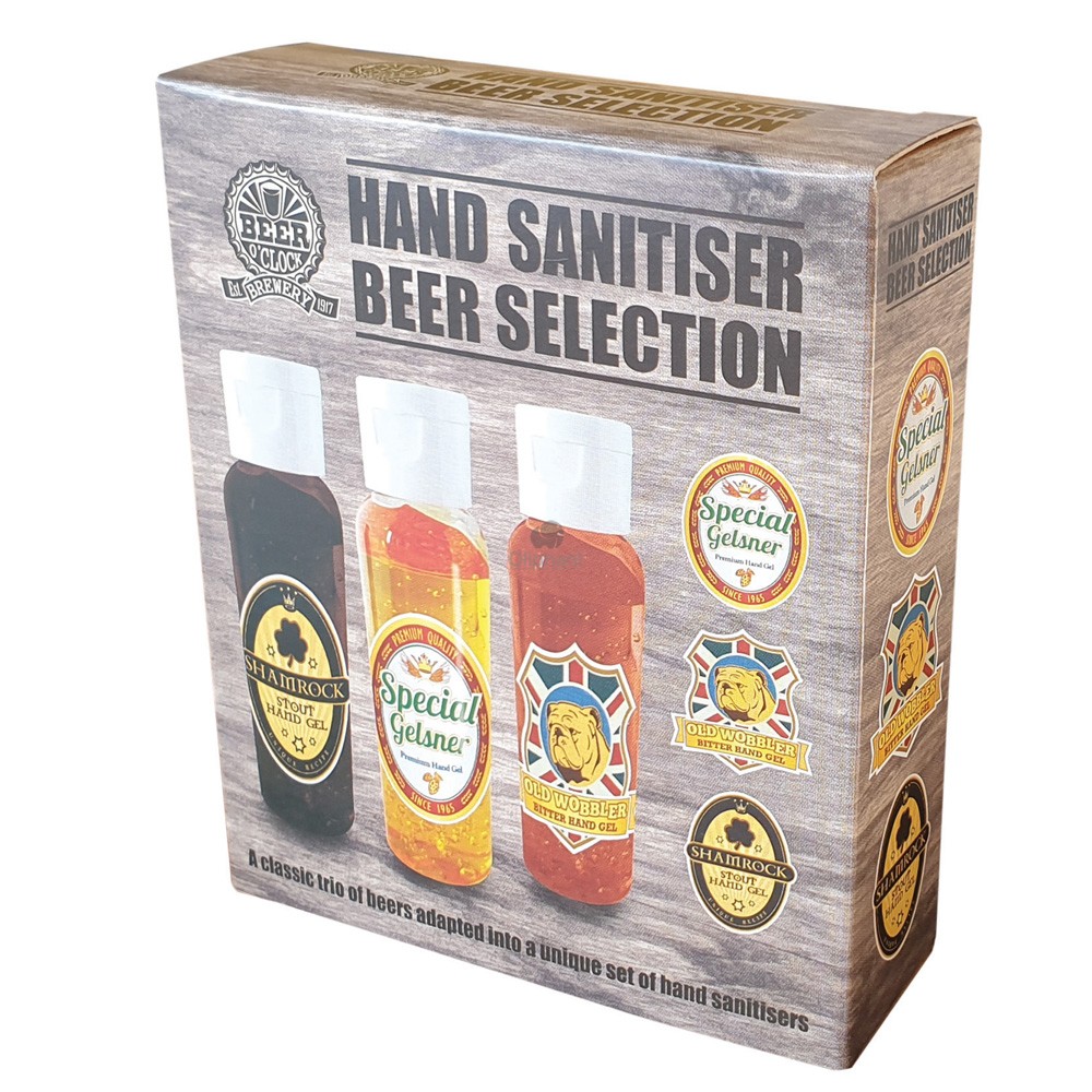 Beer OClock Hand Sanitiser Gel Pack of 3 x 60ml
