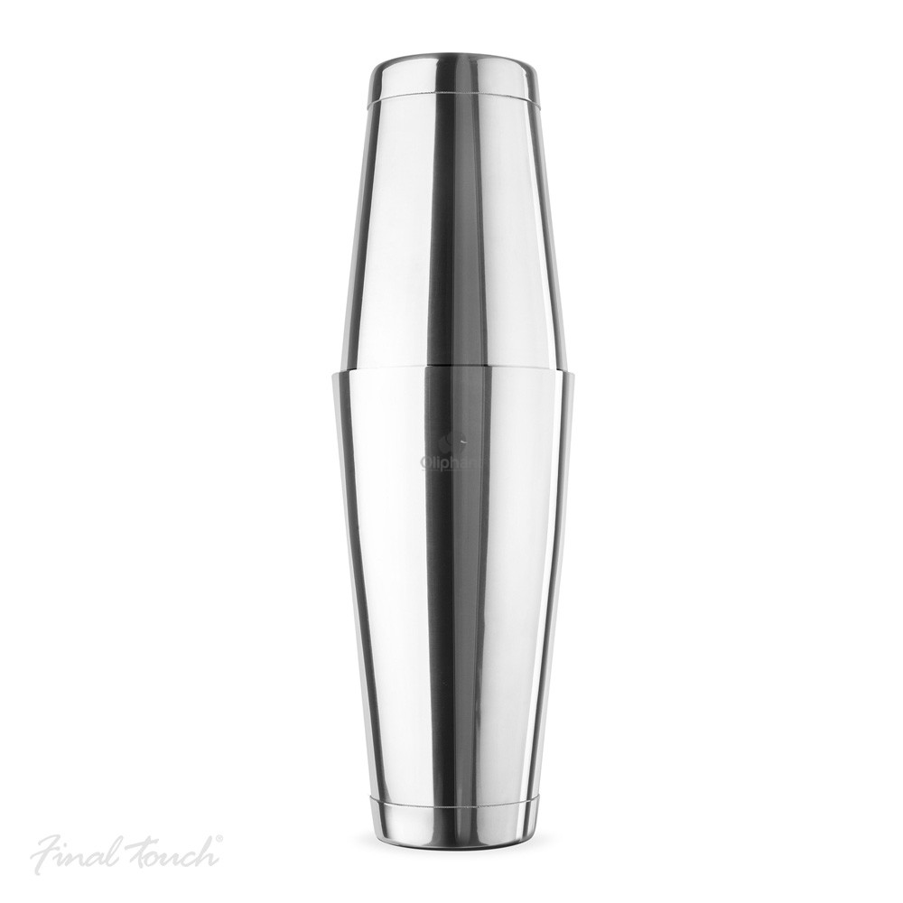 Final Touch Boston Cocktail Shaker Stainless Steel Finish