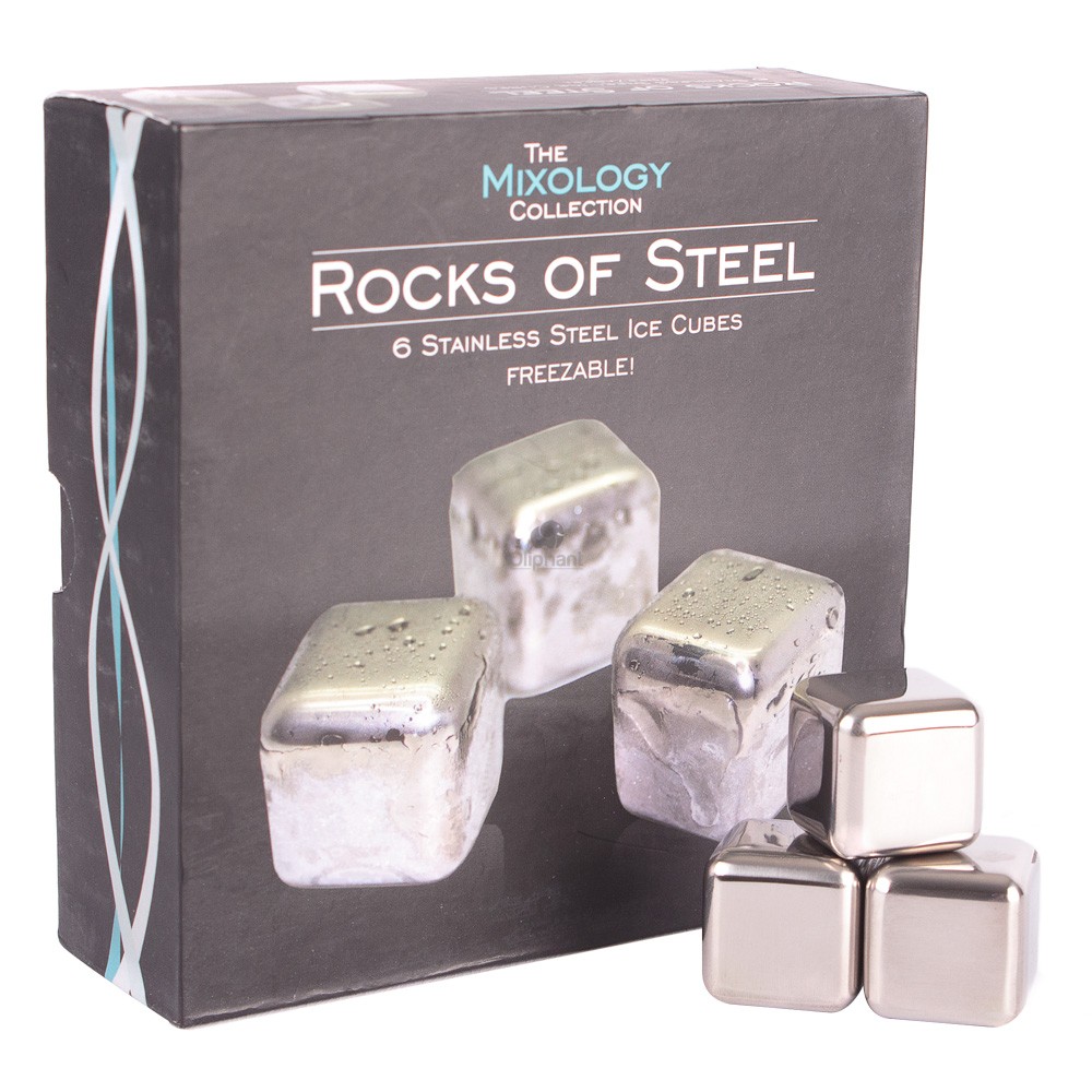 GJ Rocks of Steel Ice Cubes Gold 6pks