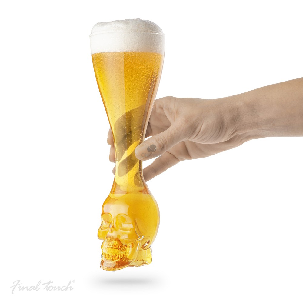 Final Touch Brain Freeze Skull Glass with Skeletal Frame