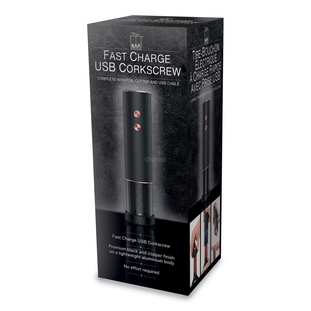 Bar Originale Fast Charge USB Electric Corkscrew