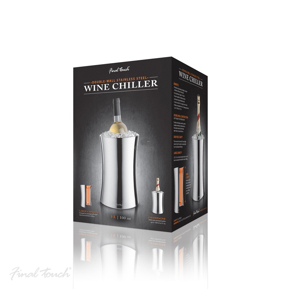 Final Touch Double Wall Stainless Steel Wine Chiller