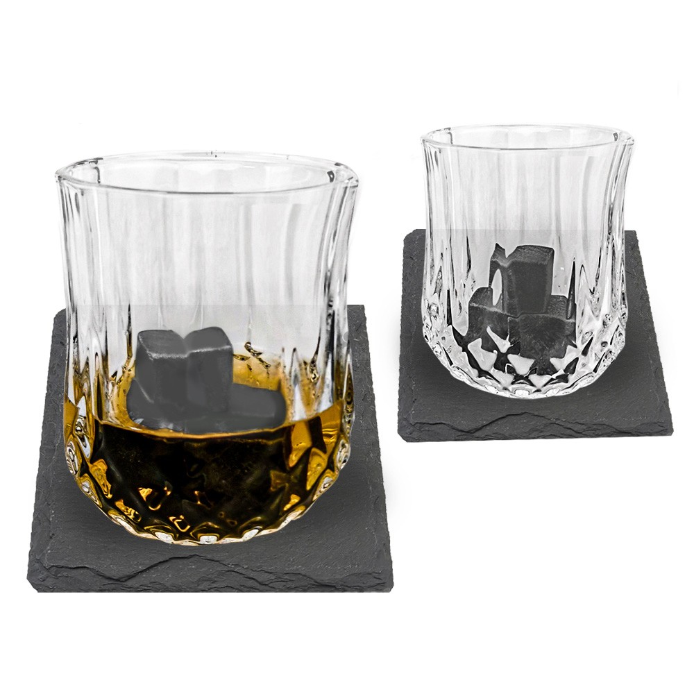 Bar Originale Whisky Glasses and Stones Set