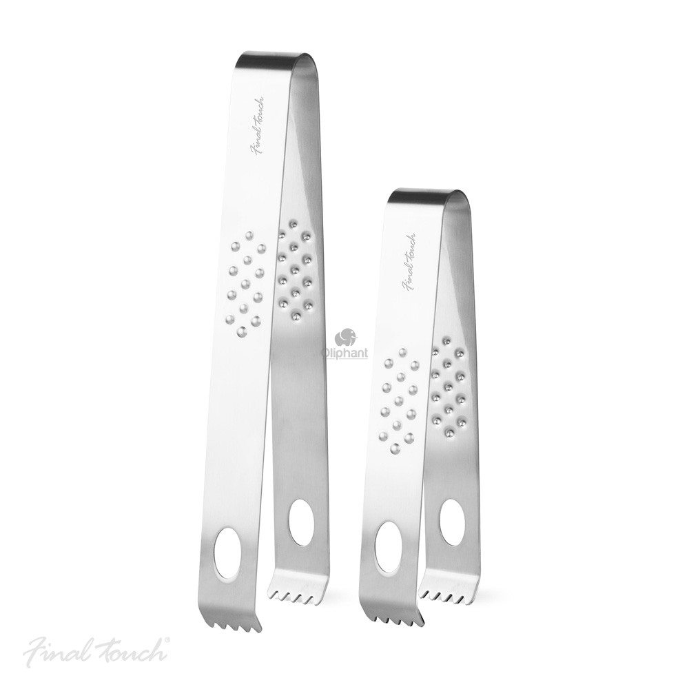 Final Touch Stainless Steel Tongs Set - Set of 2