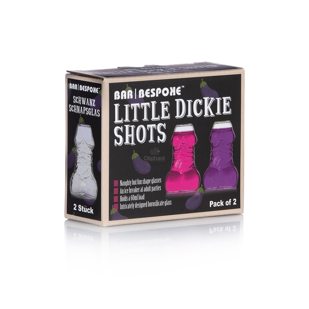 Bar Bespoke Little Dickie Shot Glasses 2 pack