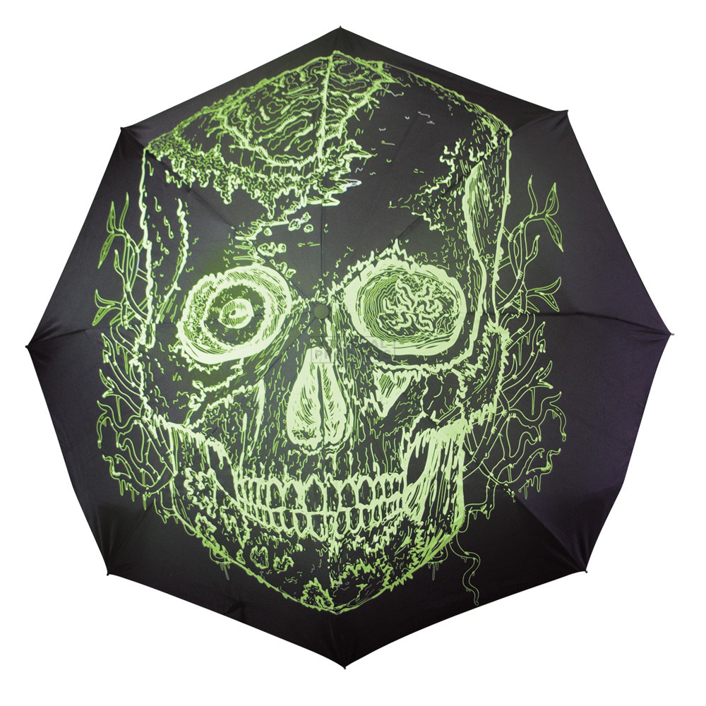 Skull Umbrella Glow In The Dark