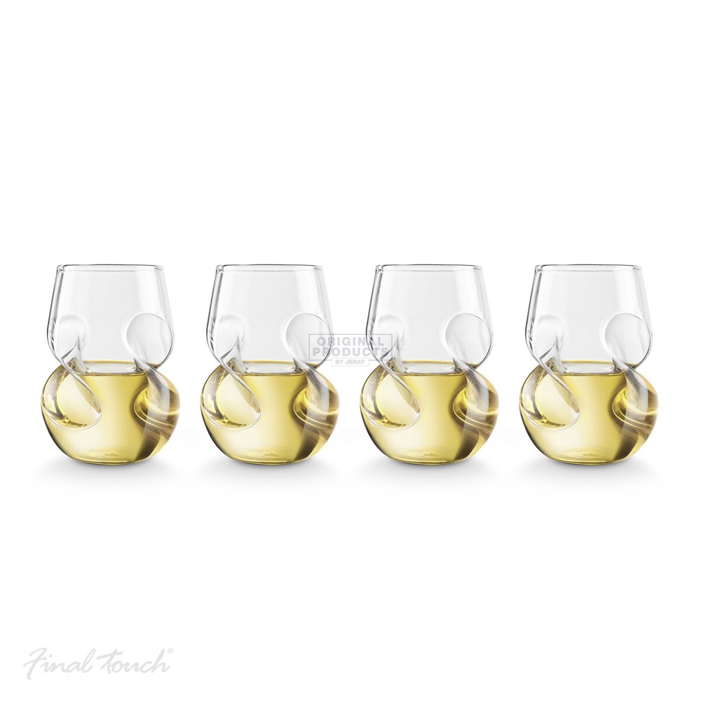 Final Touch Conundrum White Wine Glasses 4 Pack