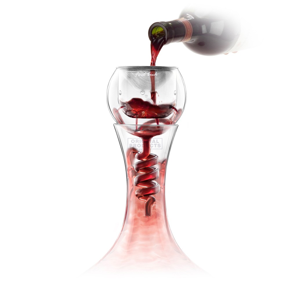 Final Touch Glass Aerator with Steel Stand