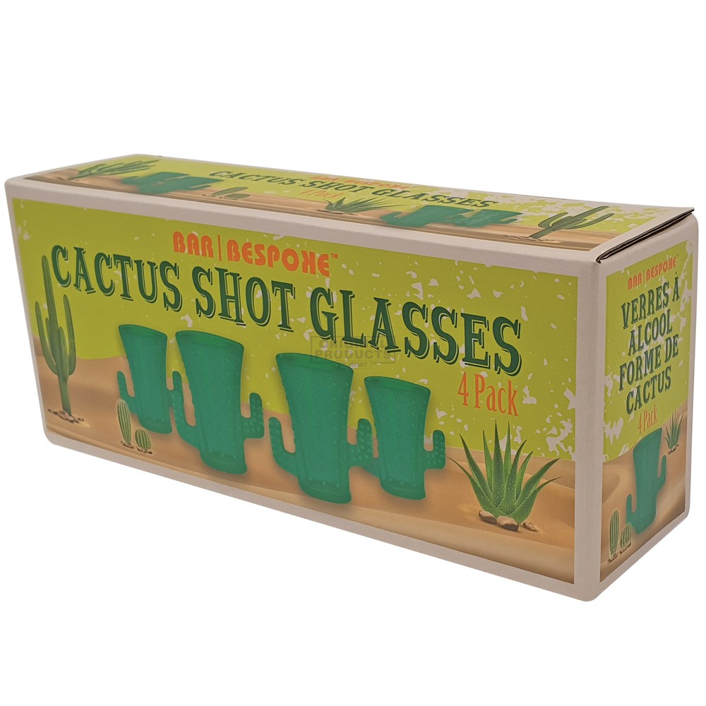 Bar Bespoke Cactus Shot Glasses 4 Pack