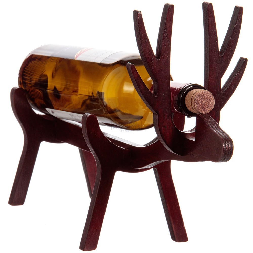 Vinology Wooden Bottle Holder Reindeer
