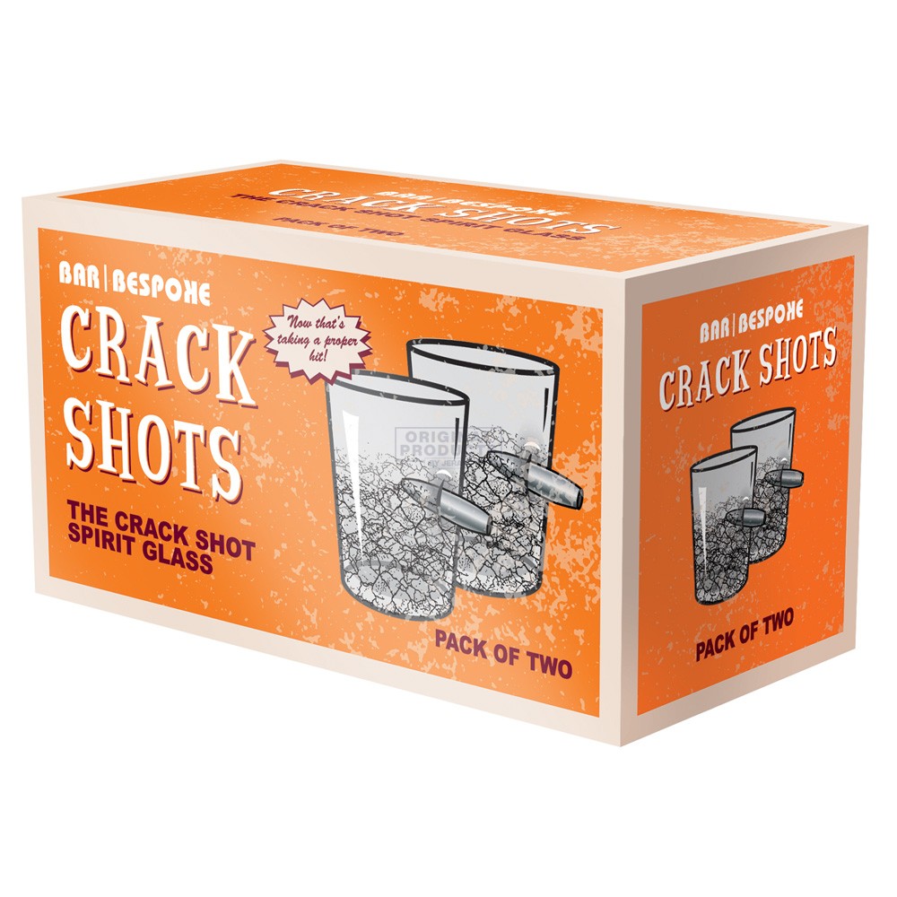 Bar Bespoke Crack Shot Glasses   2 Pack