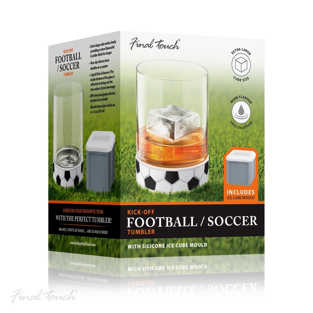 Final Touch Kick Off Soccer Football Tumbler with Ice Mould