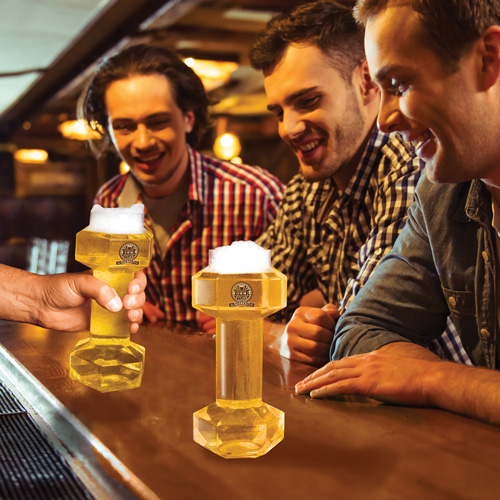 Beer OClock Dumbell Beer Glass 